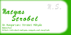 matyas strobel business card