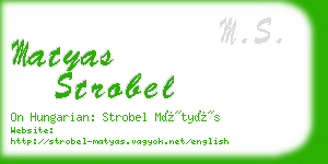 matyas strobel business card